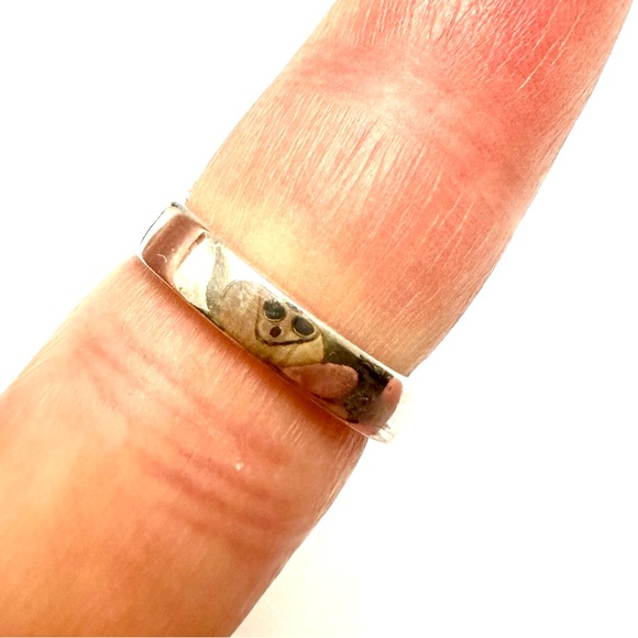 Garnet And Marcasite Cocktail Ring Size 8 Silver 925 Vintage - Picture 4 of 6